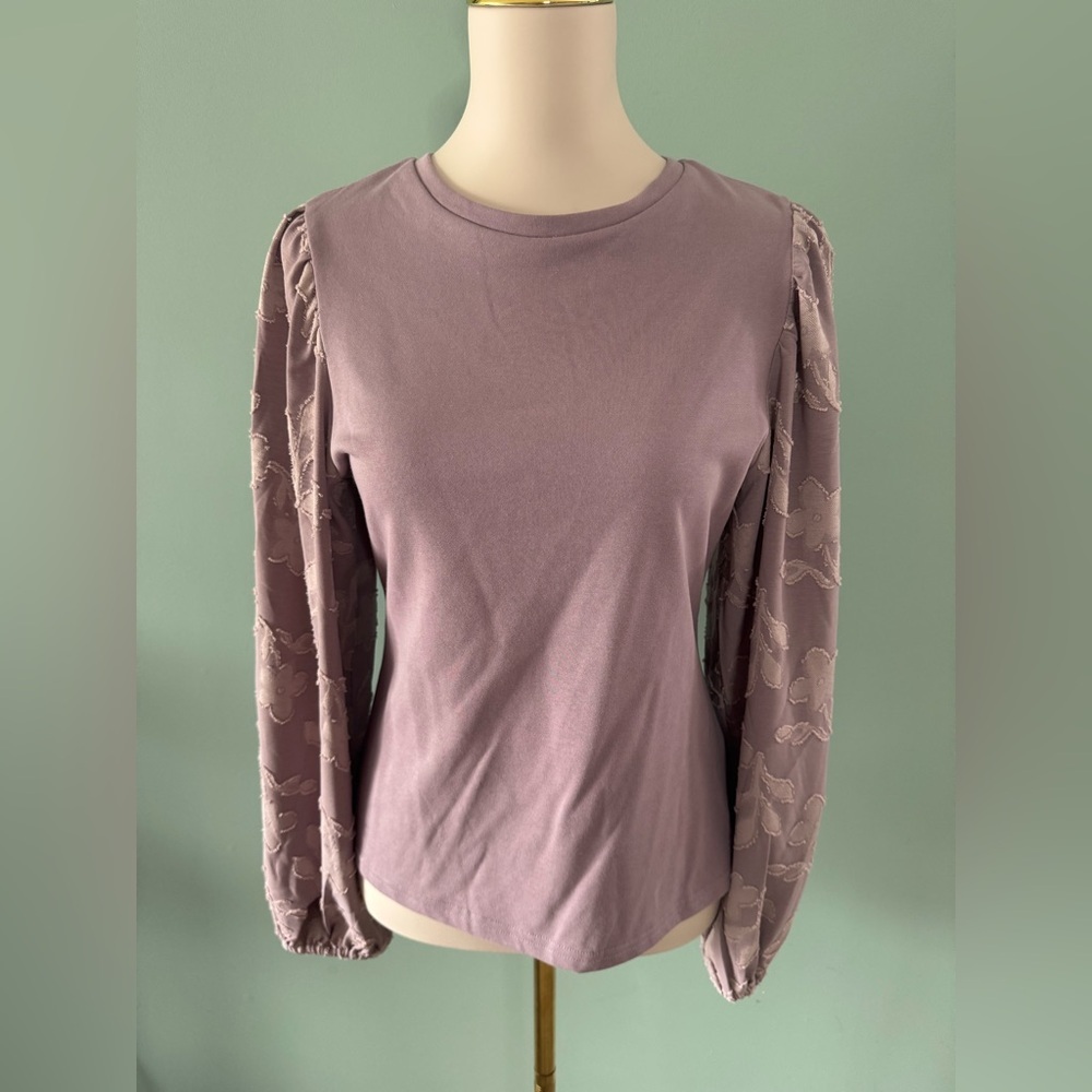 Elegant Purple Blouse with Sophisticated Style, Large